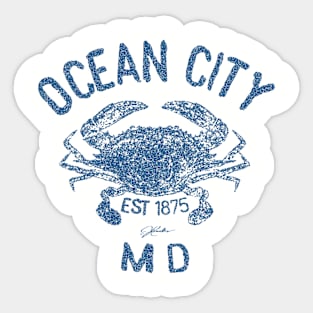 Ocean City, Maryland, Chesapeake Blue Crab Sticker